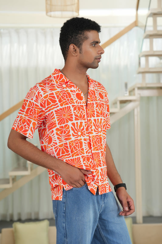 Men’s Short Sleeve Tropical Shirt – Casual Beach Resort Outfit