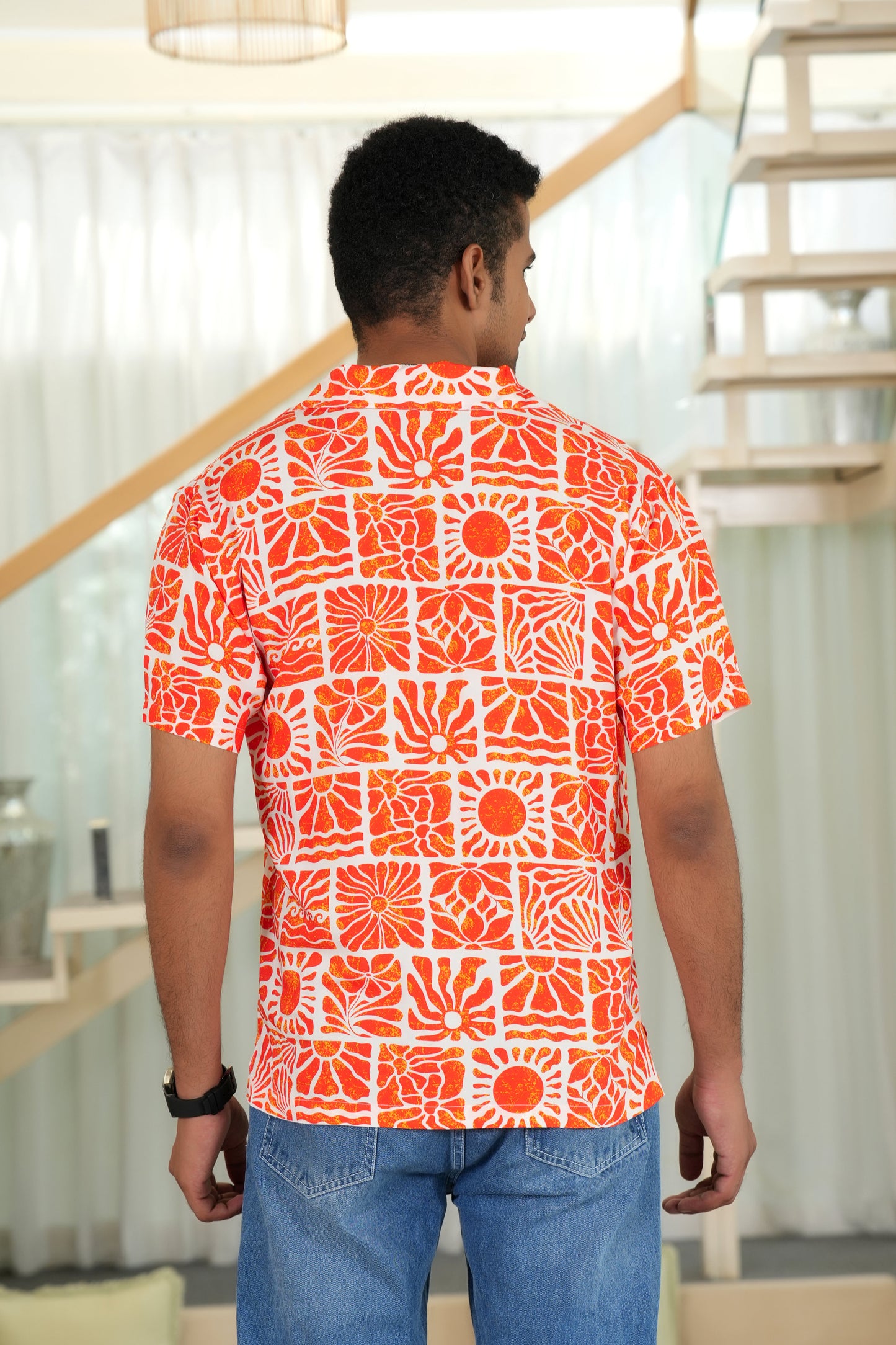 Men’s Short Sleeve Tropical Shirt – Casual Beach Resort Outfit