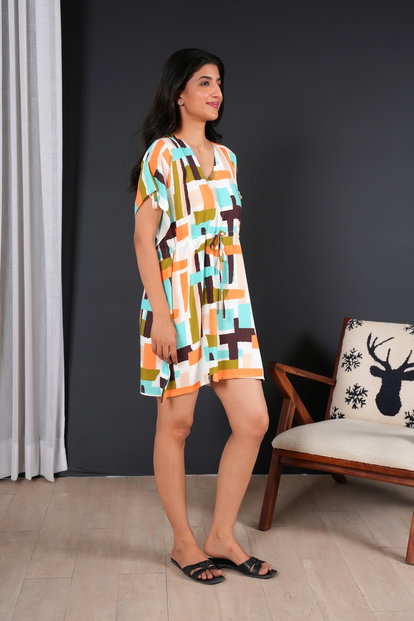 Women's Viscose Kaftan Dress – Breezy Beach & Poolside Cover-Up