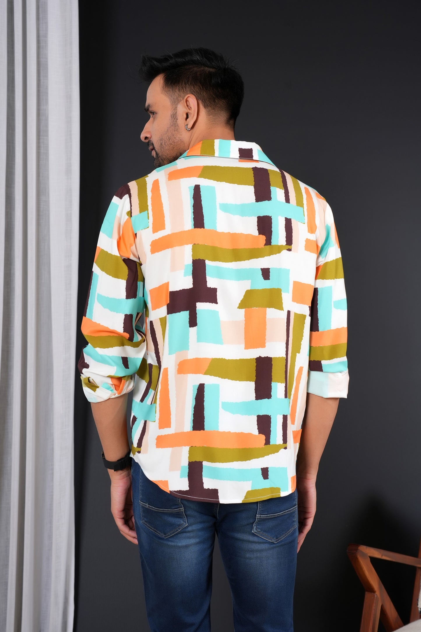 Men’s Full Sleeve Resort Shirt – Breathable Tropical Viscose