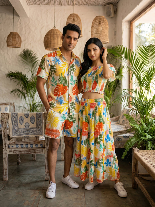 His & Her Matching Resort Wear – Couple Vacation Outfit for Pool Party Long Weekend Trip & Romantic Holiday