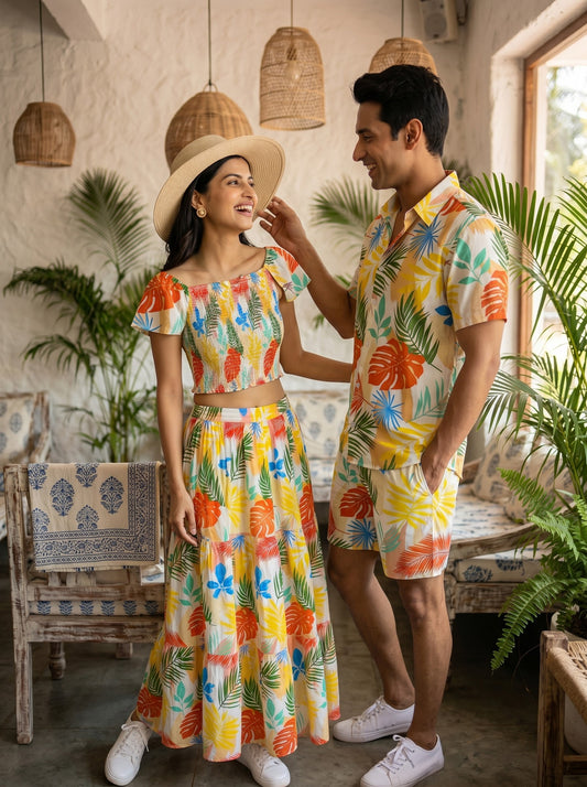 His & Her Matching Resort Wear – Couple Vacation Outfit for Pool Party Long Weekend Trip & Romantic Holiday