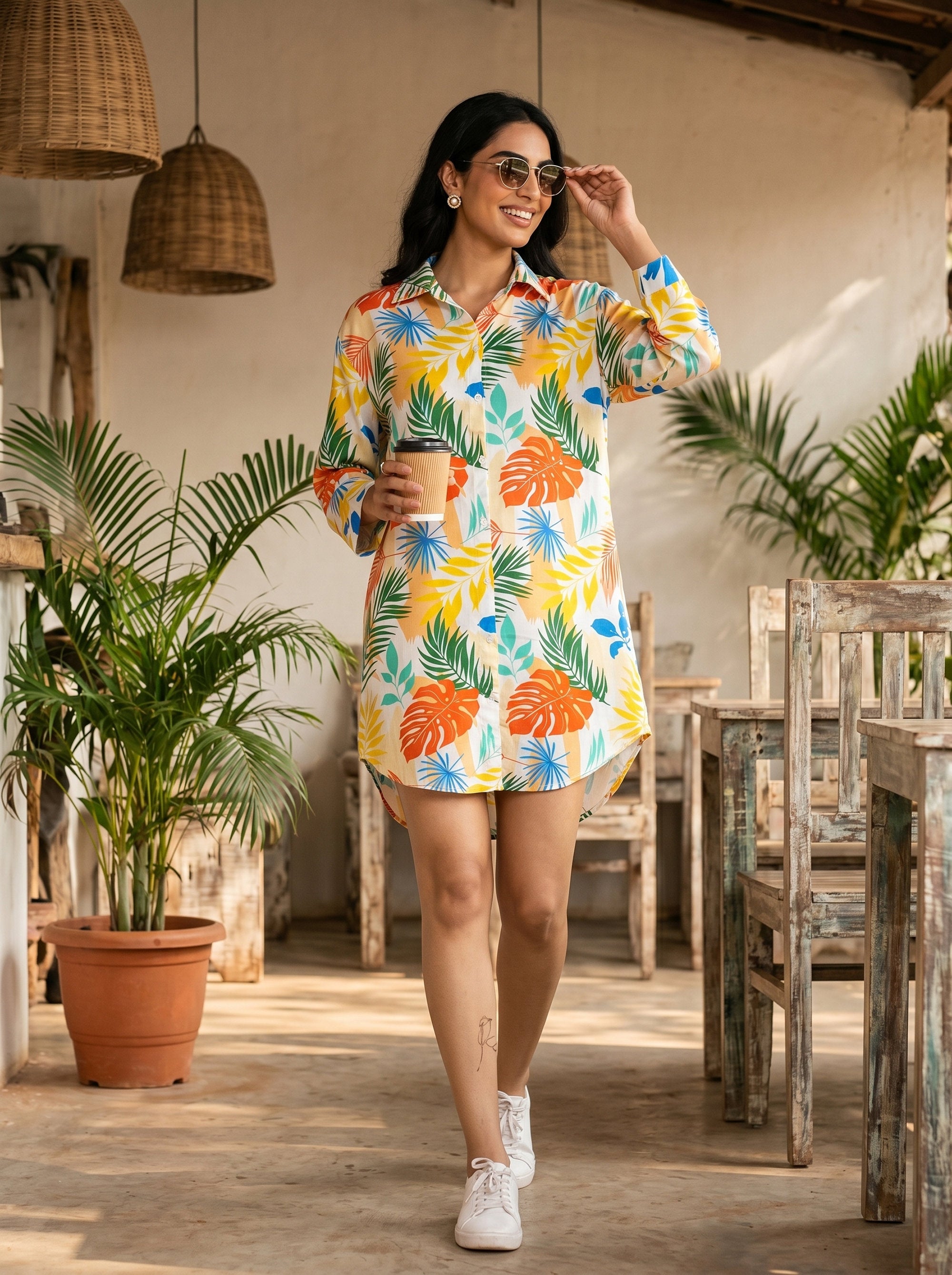 Women's Long Shirt Dress – Resort Wear for Vacation Dinner Honeymoon Cruise Holiday & Tropical Getaway