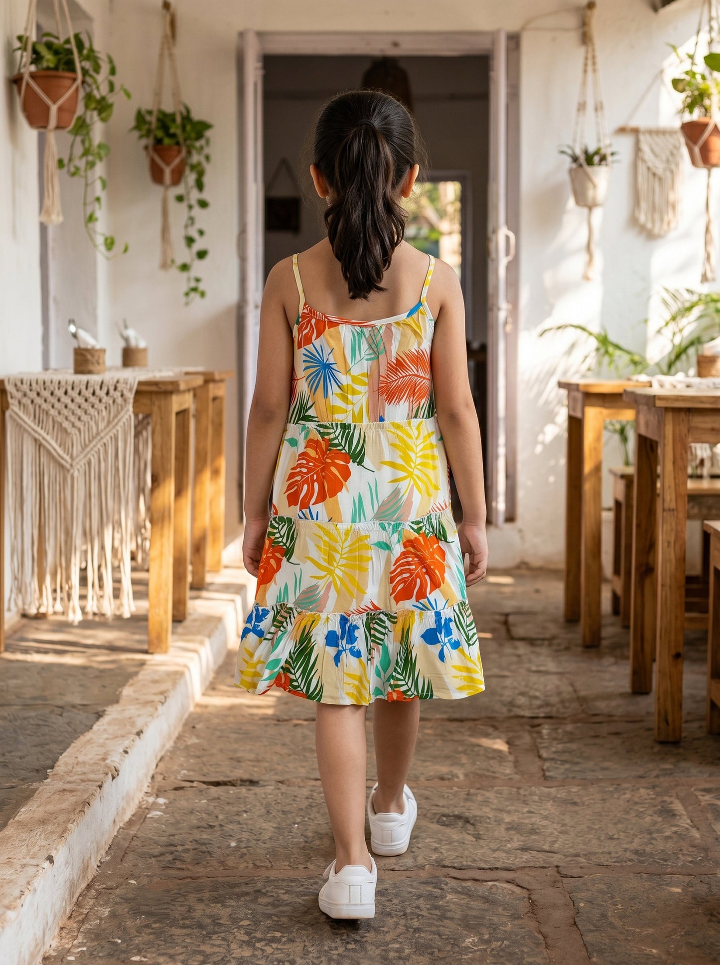 Girls Tropical Vacation Dress – Pool Party Birthday Celebration Beach Holiday & Resort Wear