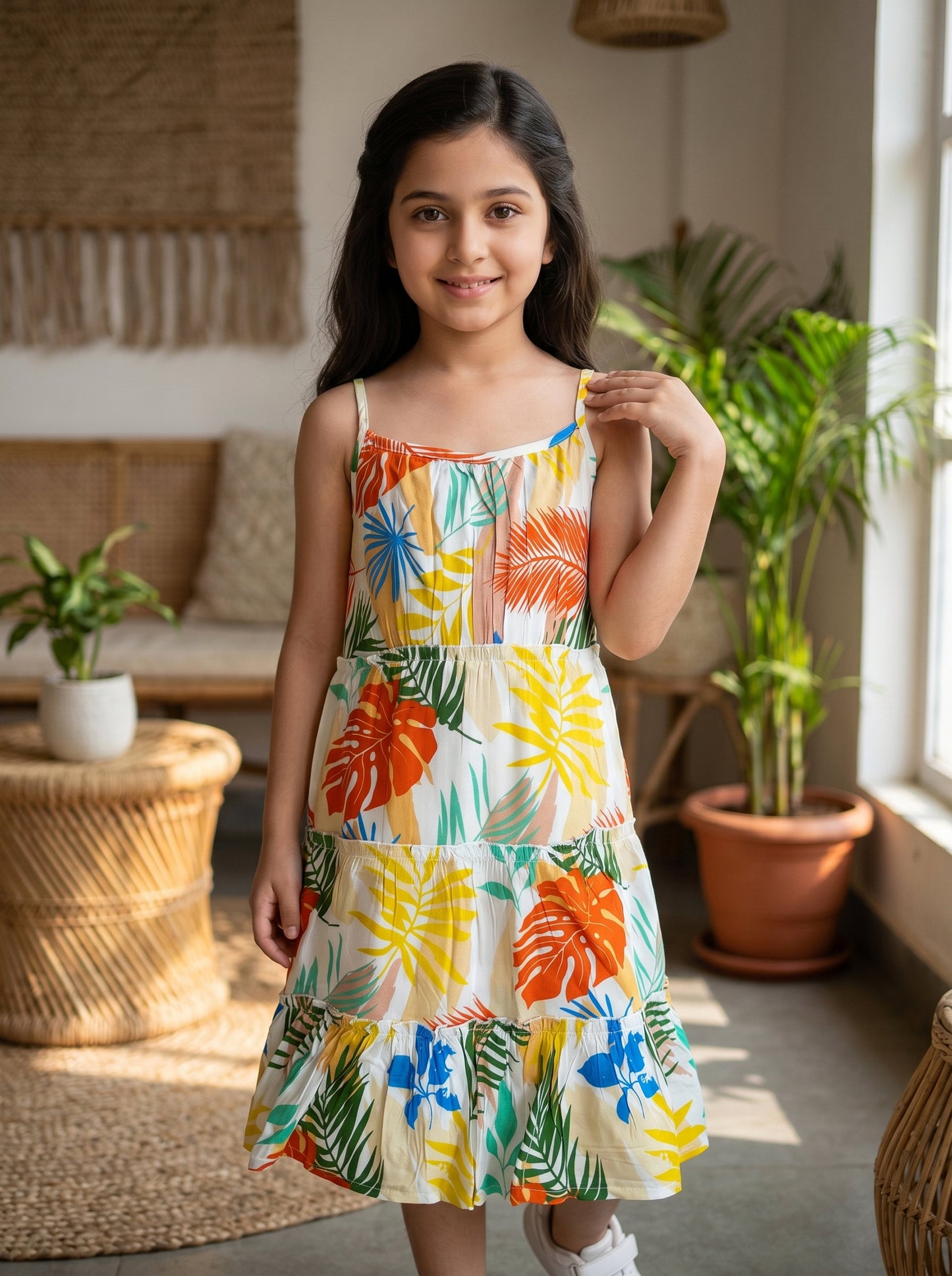 Girls Tropical Vacation Dress – Pool Party Birthday Celebration Beach Holiday & Resort Wear
