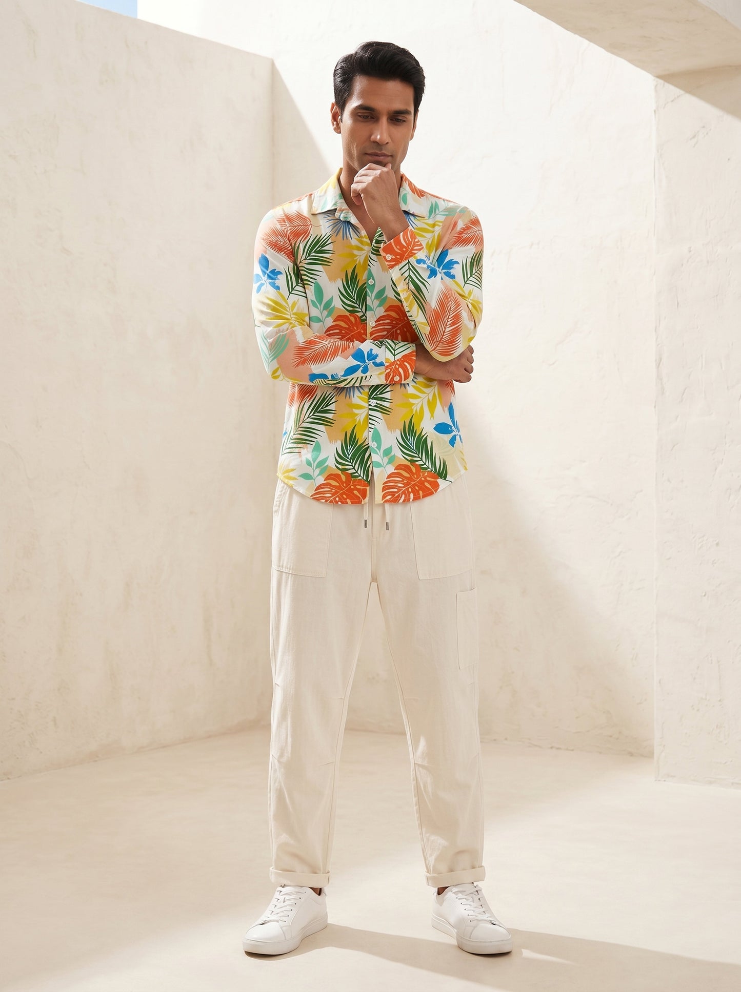 Men's Full Sleeve Resort Shirt – Vacation Dinner Anniversary Celebration Pre Wedding Shoot & Party Wear