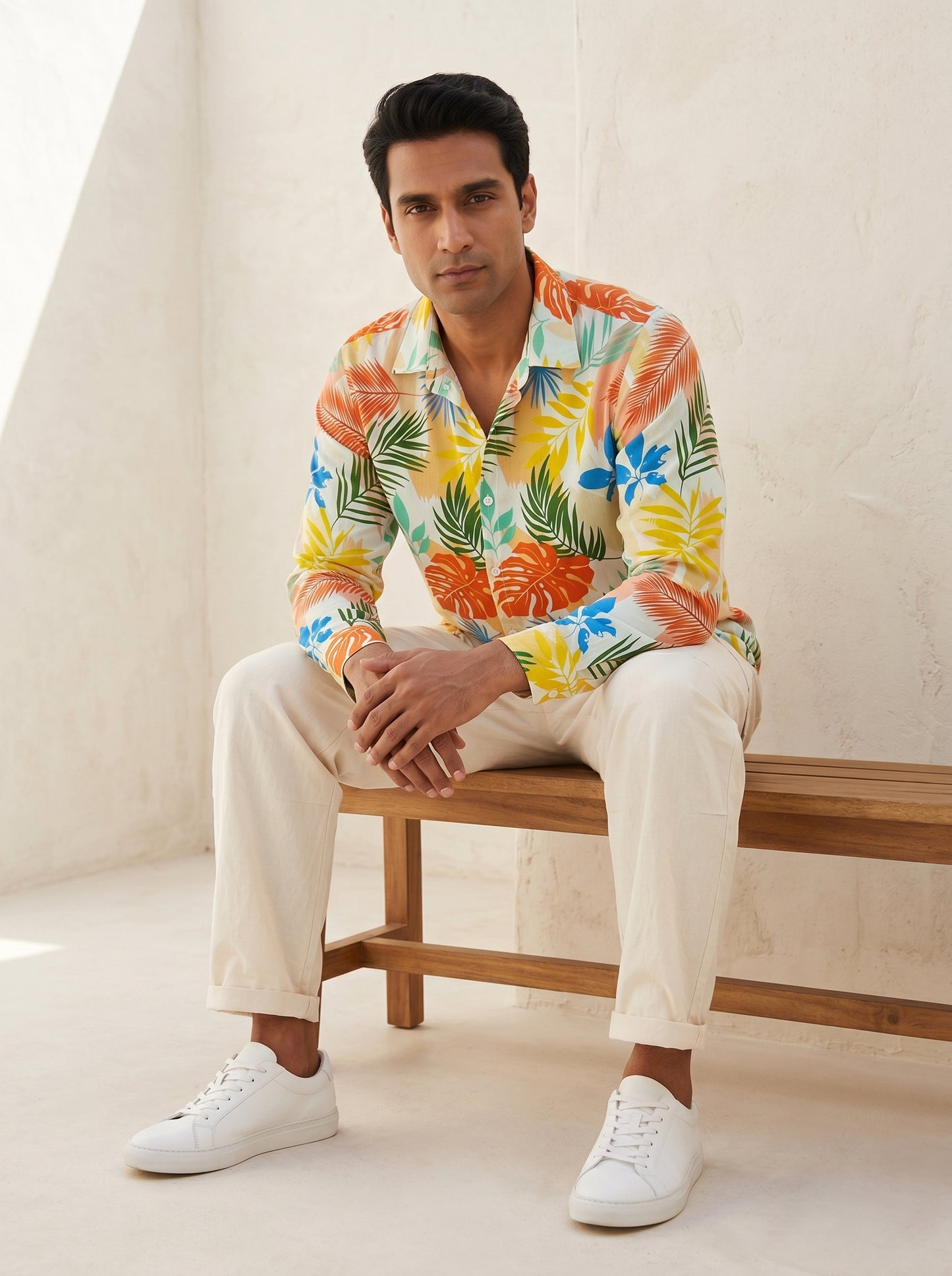 Men's Full Sleeve Resort Shirt – Vacation Dinner Anniversary Celebration Pre Wedding Shoot & Party Wear