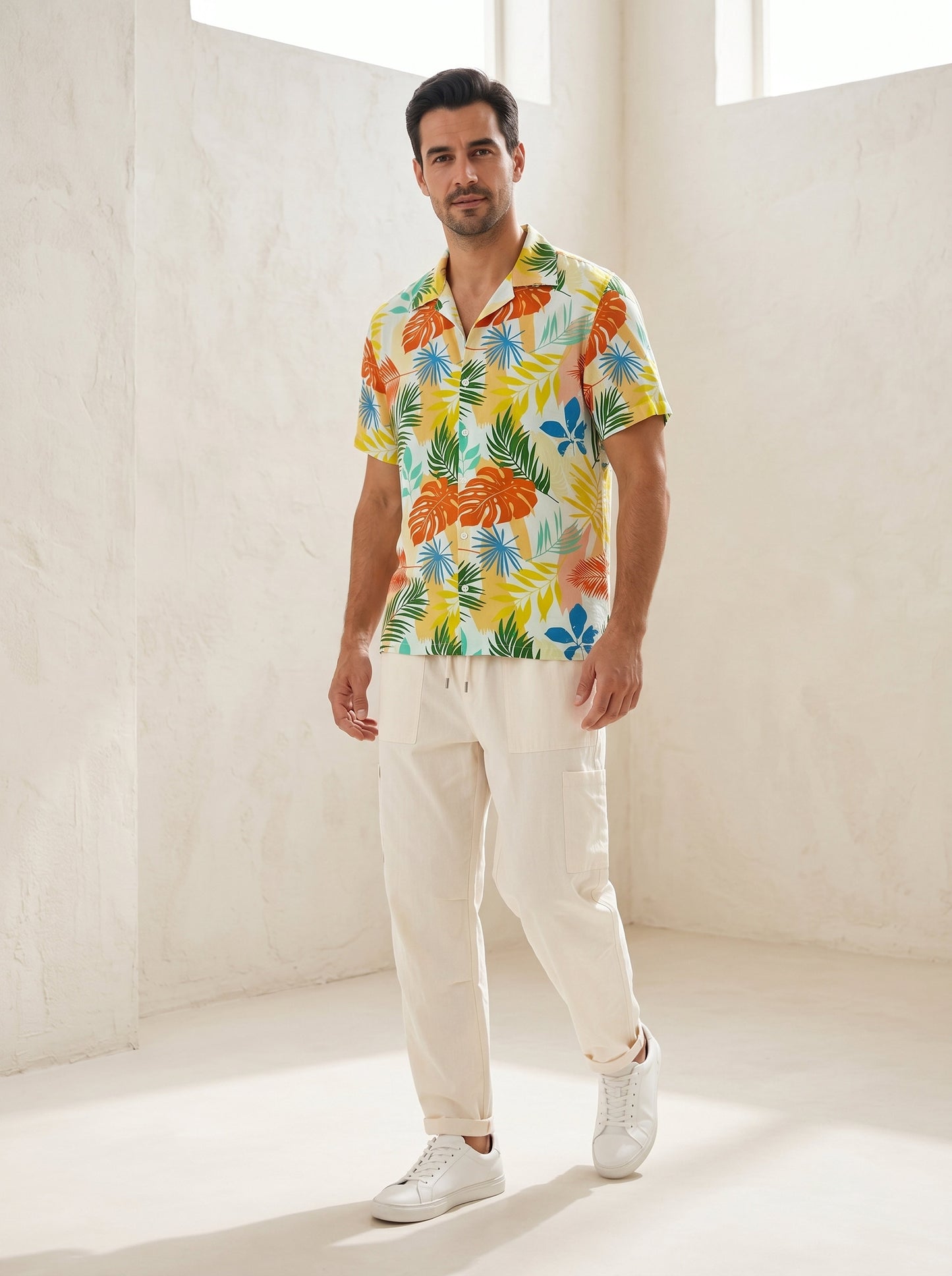 Men's Short Sleeve Beach Shirt – Pool Party Resort Wear Goa Holiday Friends Reunion & Vacation Outfit