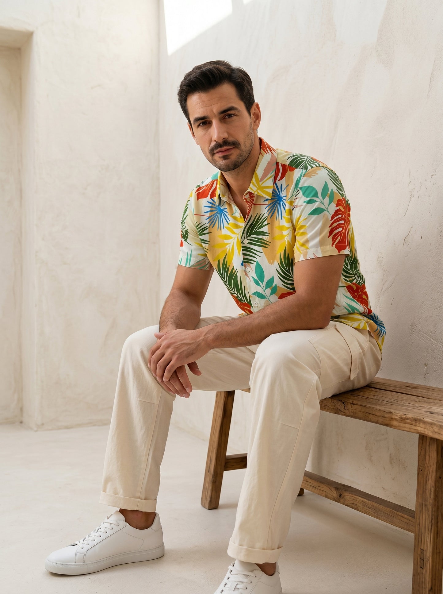 Men's Short Sleeve Beach Shirt – Pool Party Resort Wear Goa Holiday Friends Reunion & Vacation Outfit