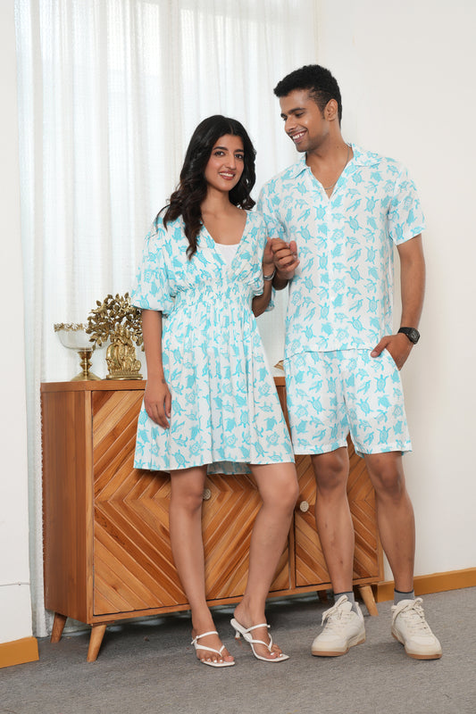 Couple Matching Dress Set – Co-Ord & Short Summer Dress for Vacations