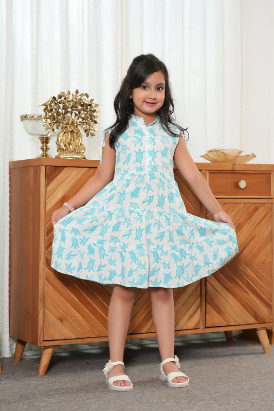 Girl’s Tropical Midi Dress – Sleeveless Summer Resort Outfit