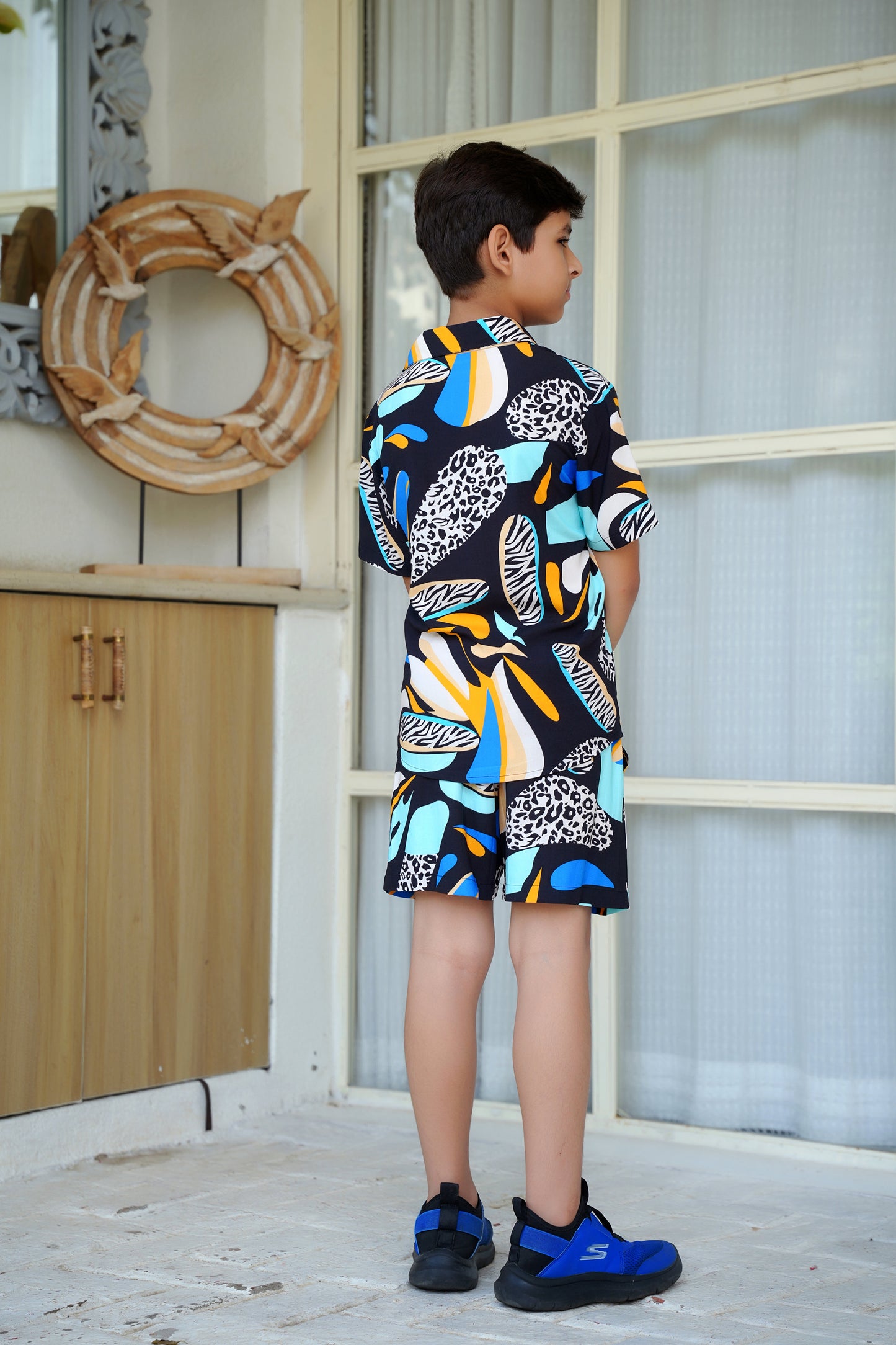 Boys Beach Co Ord Set – Shirt and Shorts Vacation Outfit