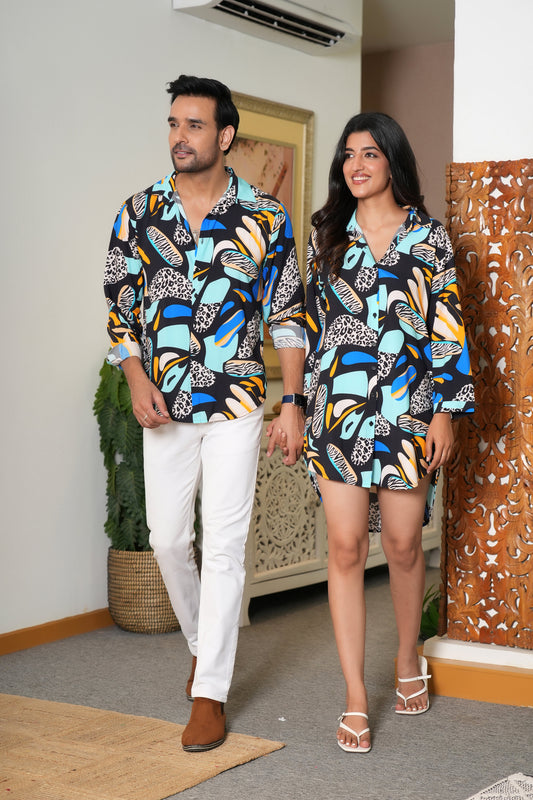 Couple Matching Outfit – Shirt and Dress Set for Getaways