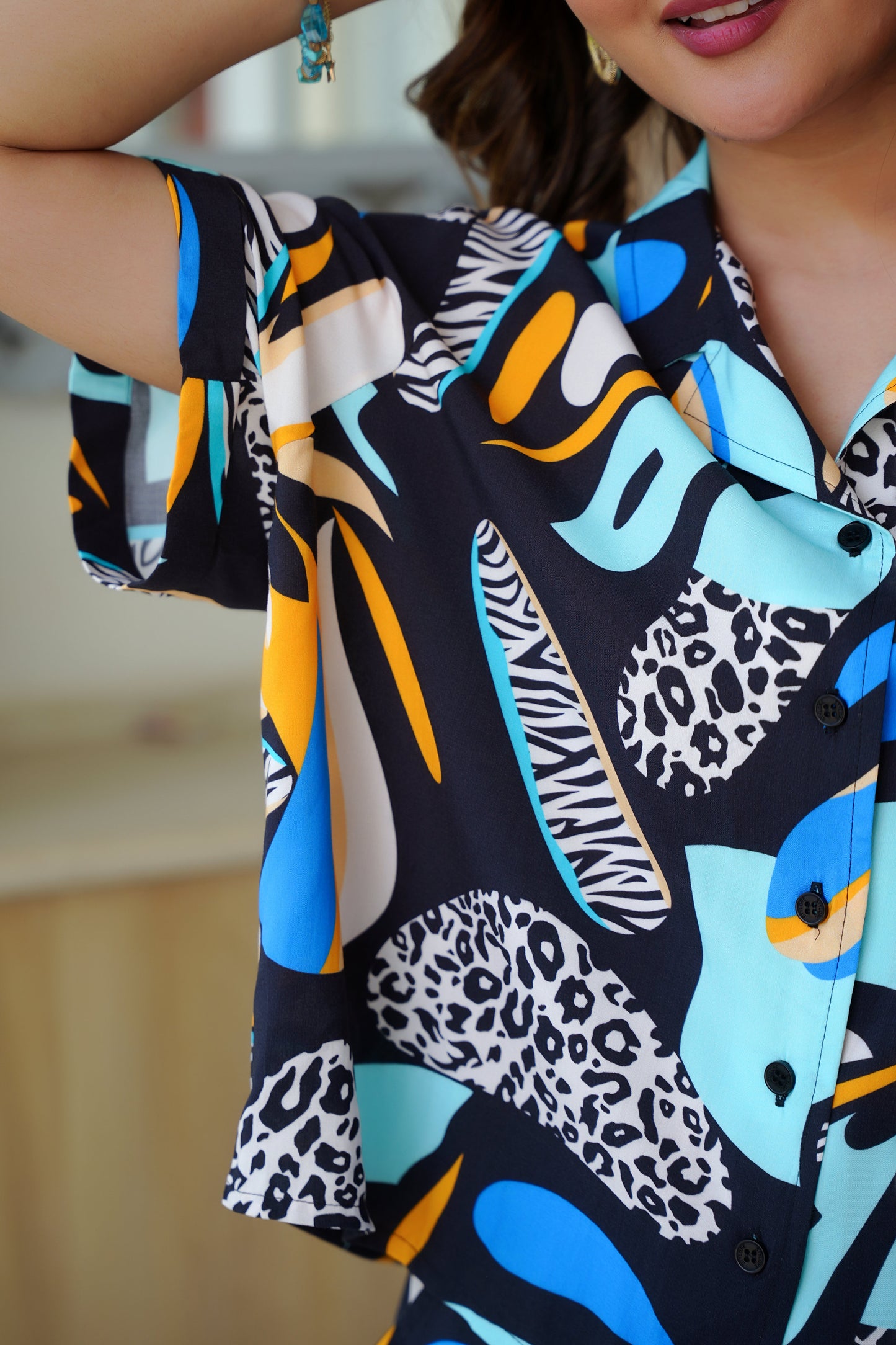 Womens Beach Co Ord Set – Shirt and Shorts Vacation Wear