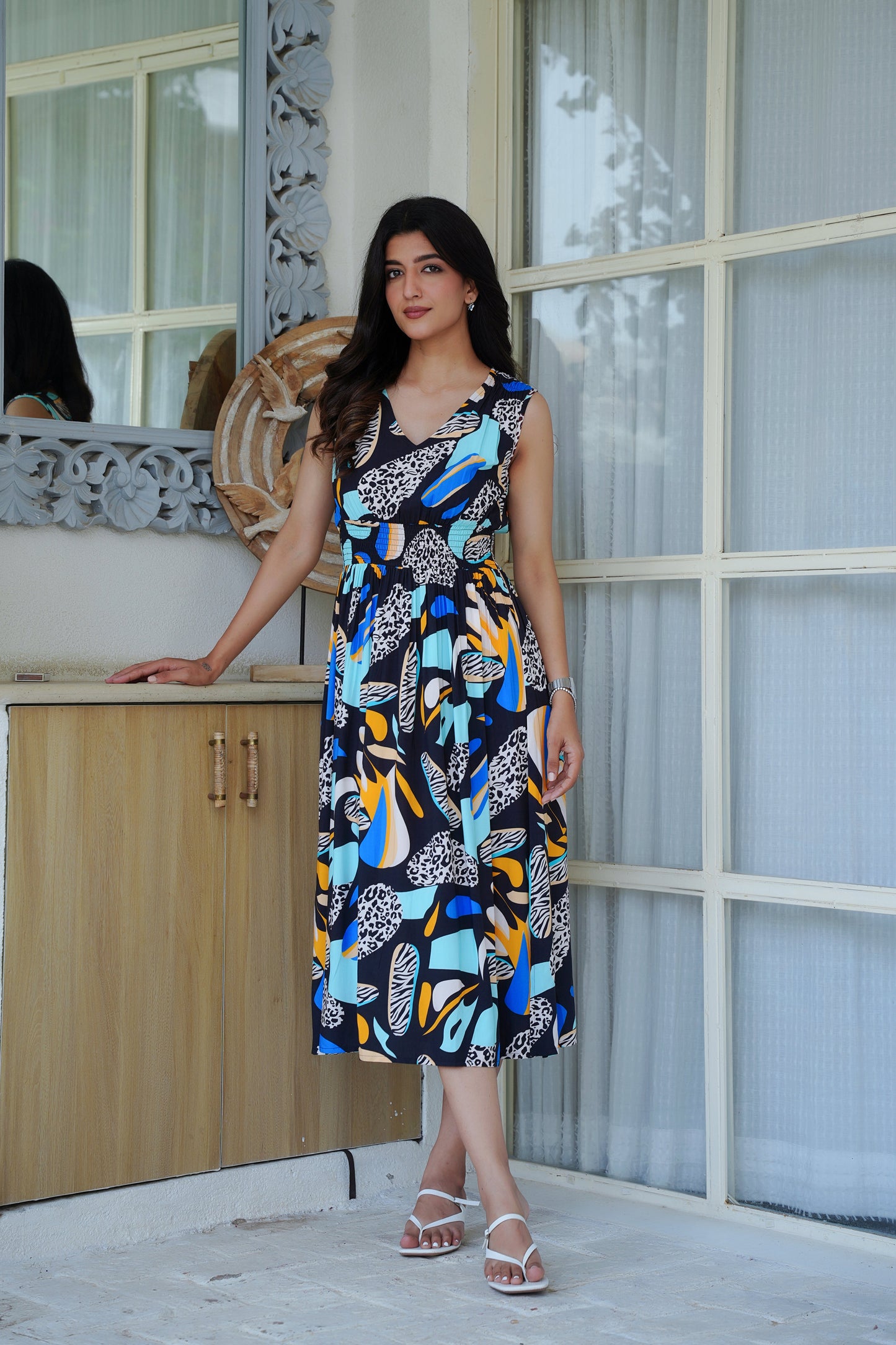 Girls Sleeveless Beach Dress – Vacation and Birthday Outfit