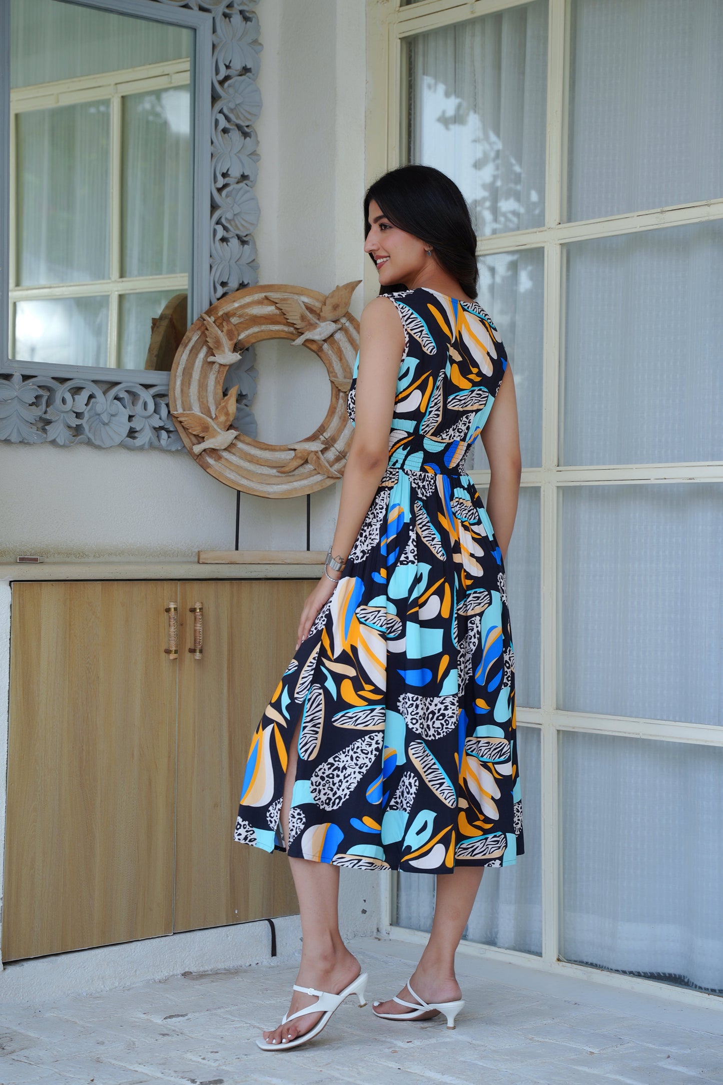 Girls Sleeveless Beach Dress – Vacation and Birthday Outfit