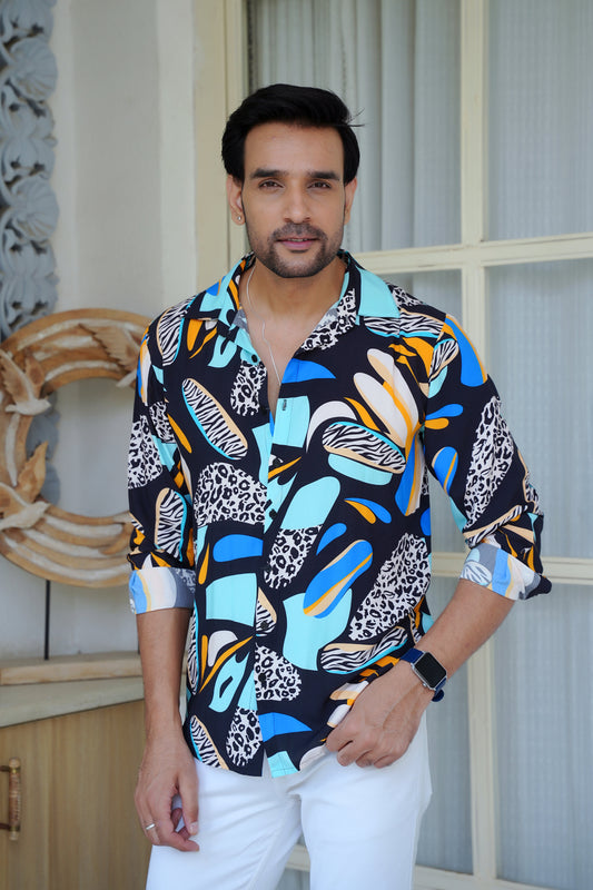 Mens Full Sleeve Resort Shirt – Vacation and Party Wear