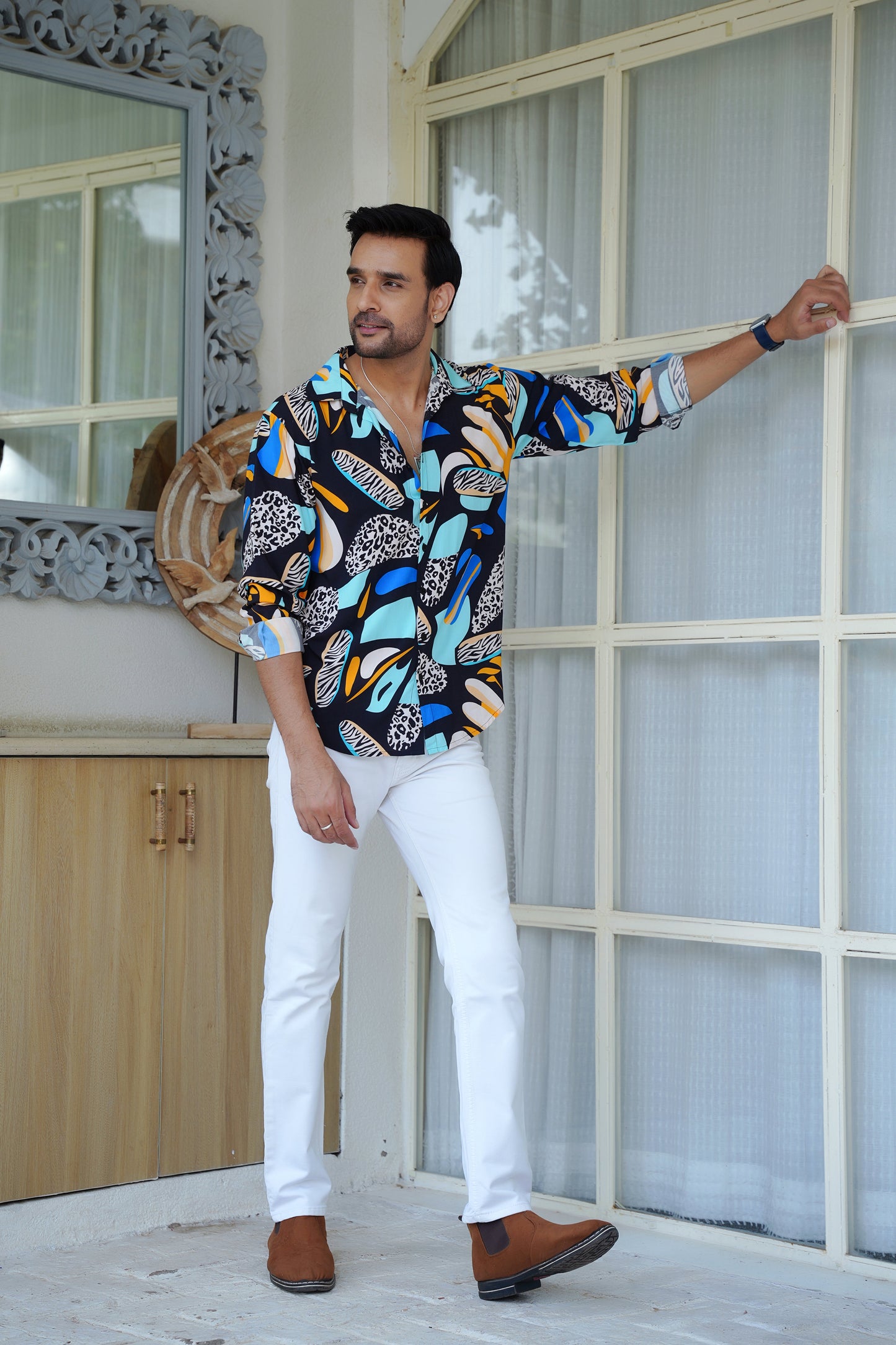 Mens Full Sleeve Resort Shirt – Vacation and Party Wear