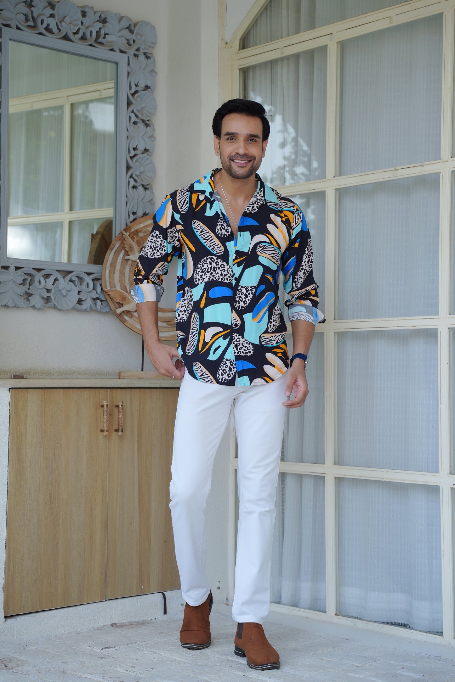 Mens Full Sleeve Resort Shirt – Vacation and Party Wear