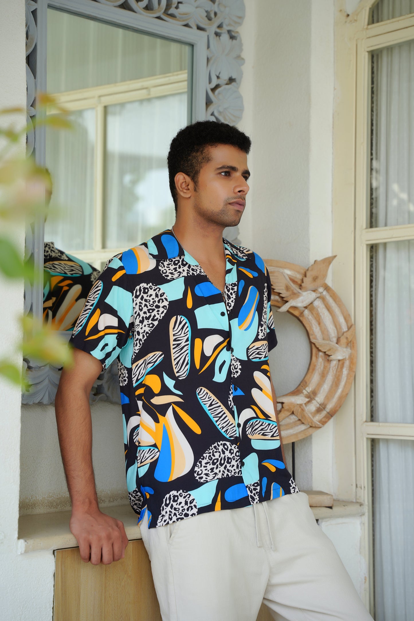 Mens Short Sleeve Beach Shirt – Pool Party and Holiday Wear