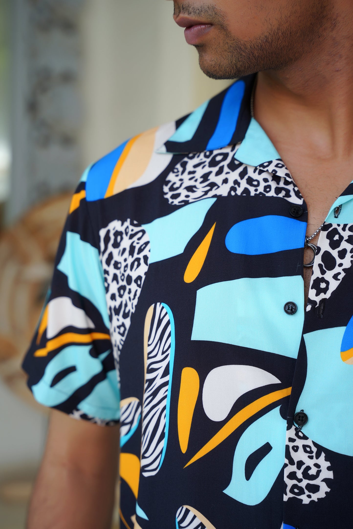 Mens Short Sleeve Beach Shirt – Pool Party and Holiday Wear