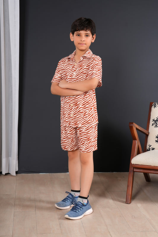 Tropical Co-Ord Set for Boys – Matching Holiday Shirt & Shorts