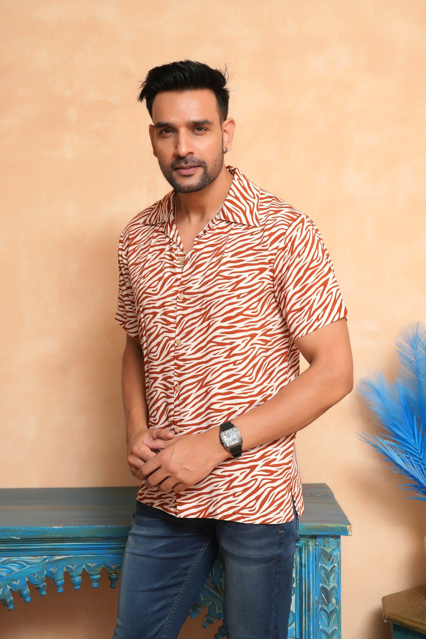 Short Sleeve Printed Shirt for Men – Summer Holiday Staple