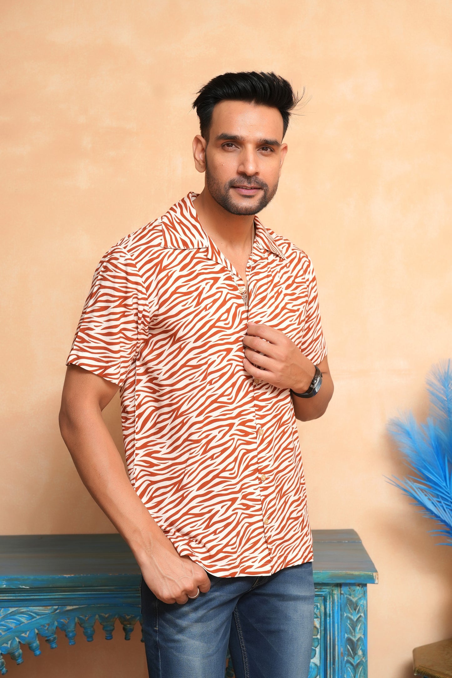 Short Sleeve Printed Shirt for Men – Summer Holiday Staple