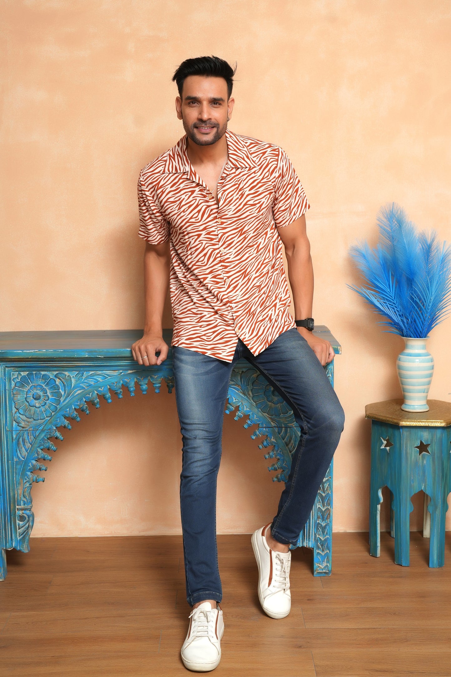 Short Sleeve Printed Shirt for Men – Summer Holiday Staple