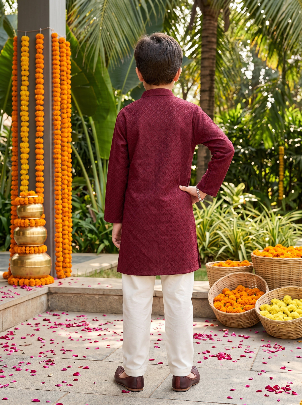Boys Cotton Kurta Pajama Set – Festive Wear