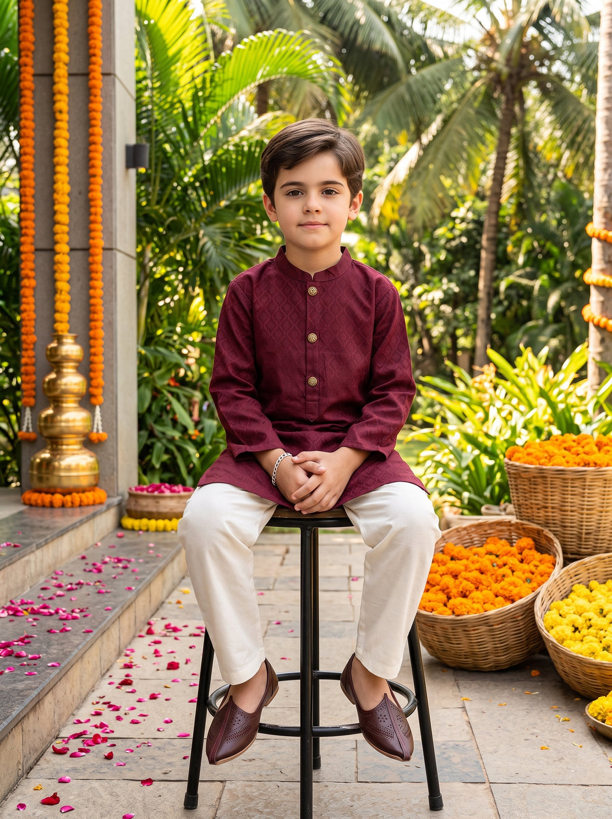 Boys Cotton Kurta Pajama Set – Festive Wear