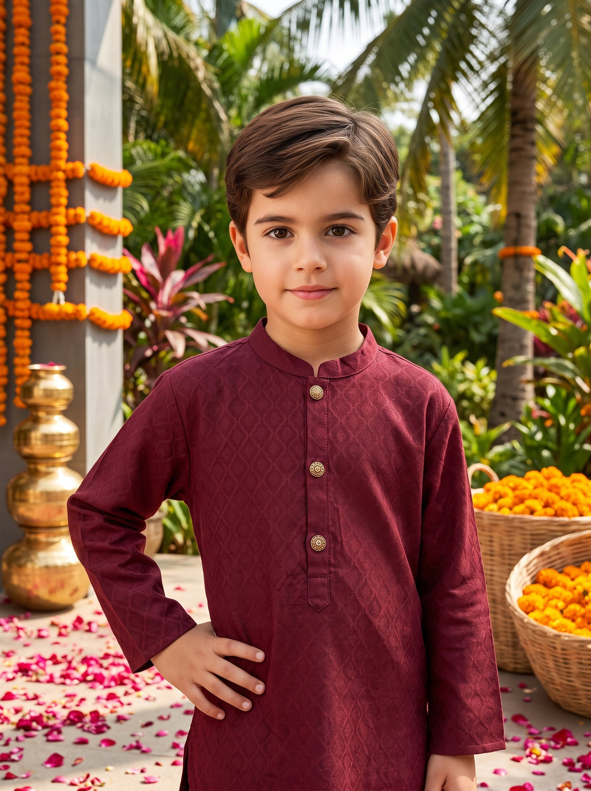 Boys Cotton Kurta Pajama Set – Festive Wear