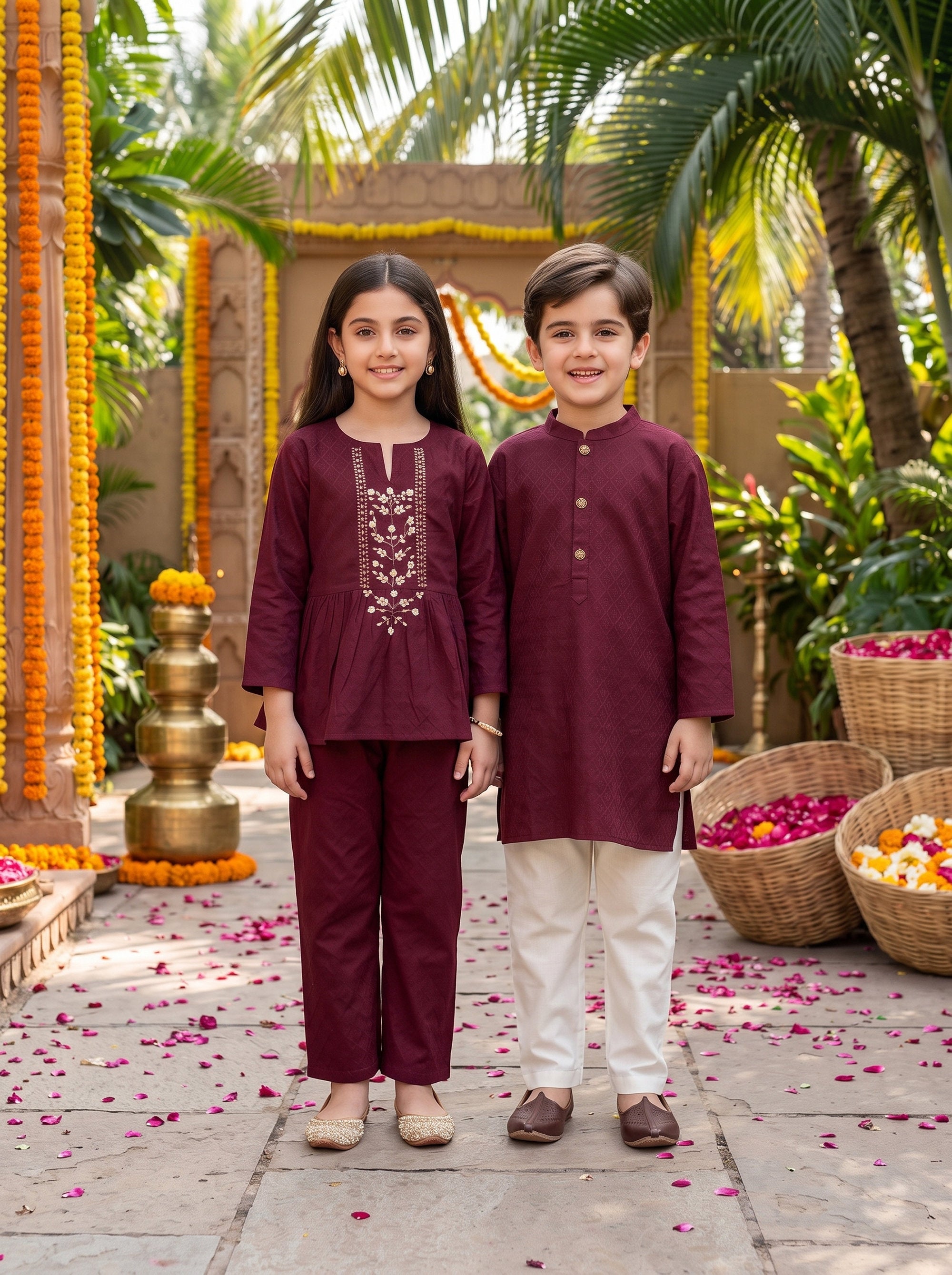 Brother & Sister Matching Outfits – Cotton Ethnic Wear