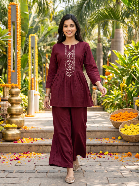 Women’s Cotton Co-Ord Set – Festive Ethnic Wear