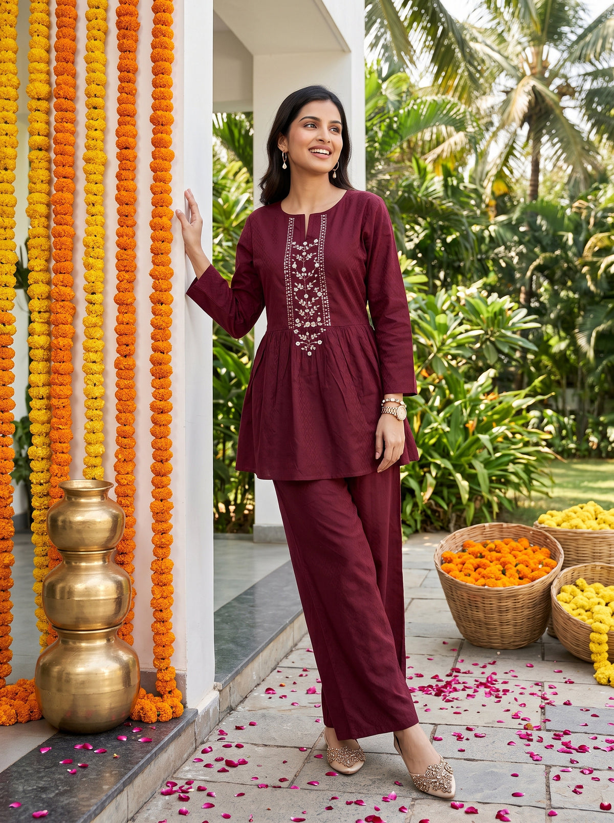 Women’s Cotton Co-Ord Set – Festive Ethnic Wear