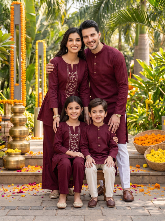 Family Matching Outfits – Cotton Ethnic Wear