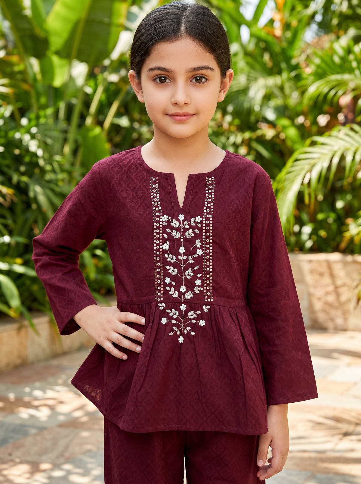 Girl’s Cotton Co-Ord Set – Festive Ethnic Wear