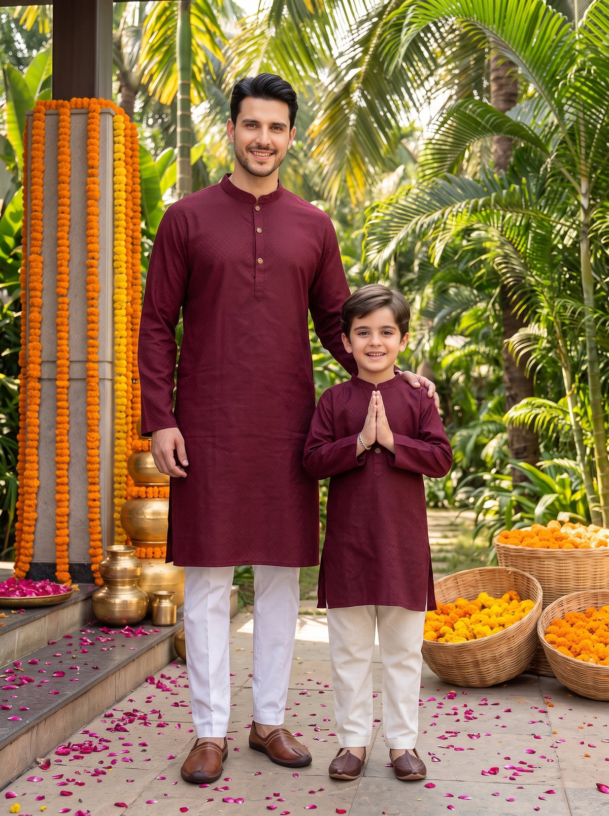 Father & Son Matching Outfits – Cotton Ethnic Wear