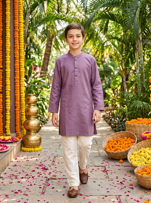 Boys Cotton Kurta Pajama Set – Festive Wear