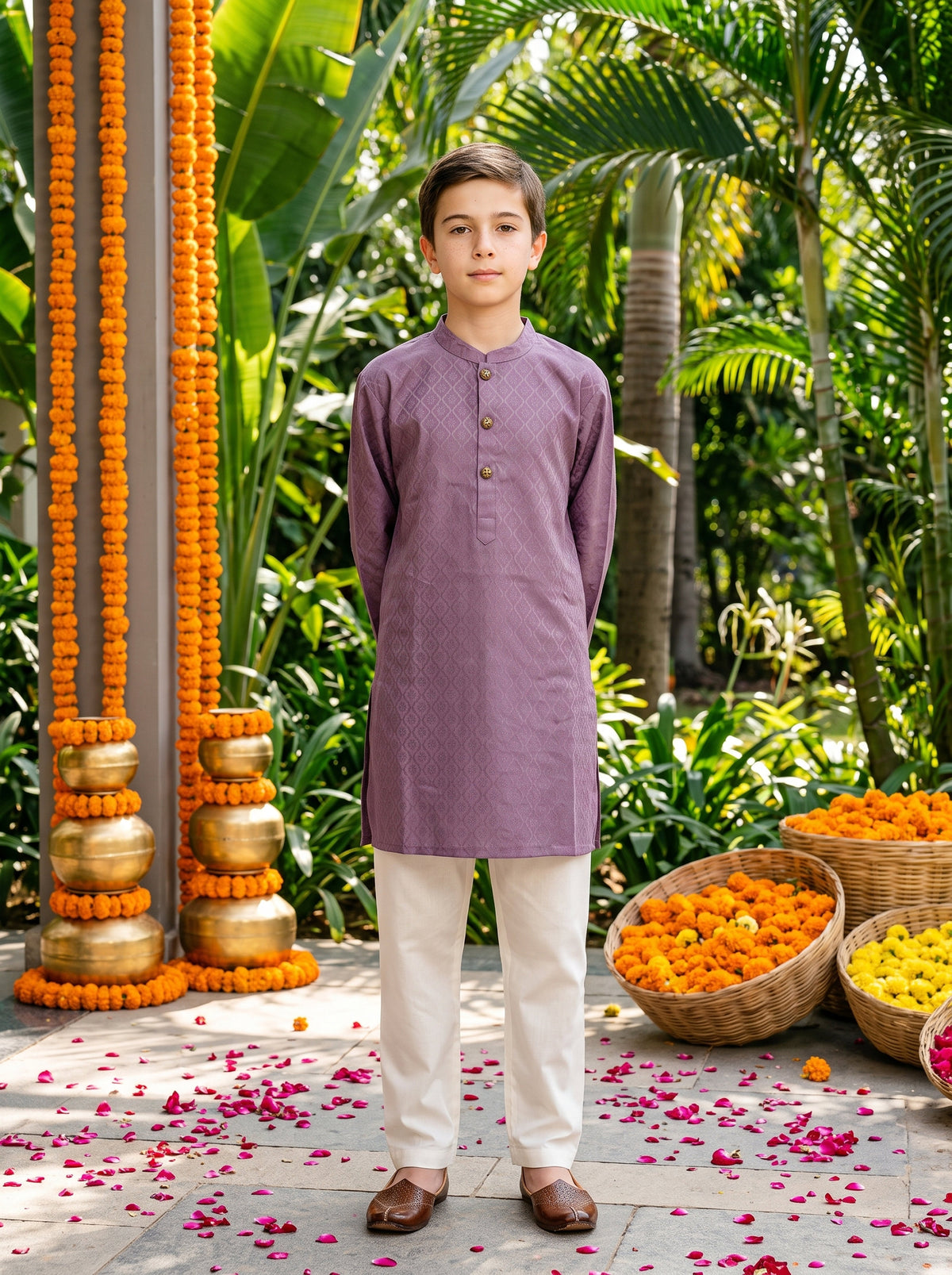 Boys Cotton Kurta Pajama Set – Festive Wear
