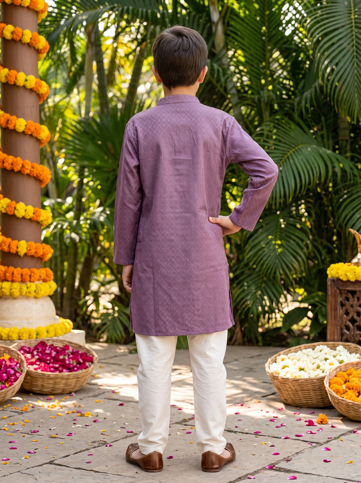 Boys Cotton Kurta Pajama Set – Festive Wear
