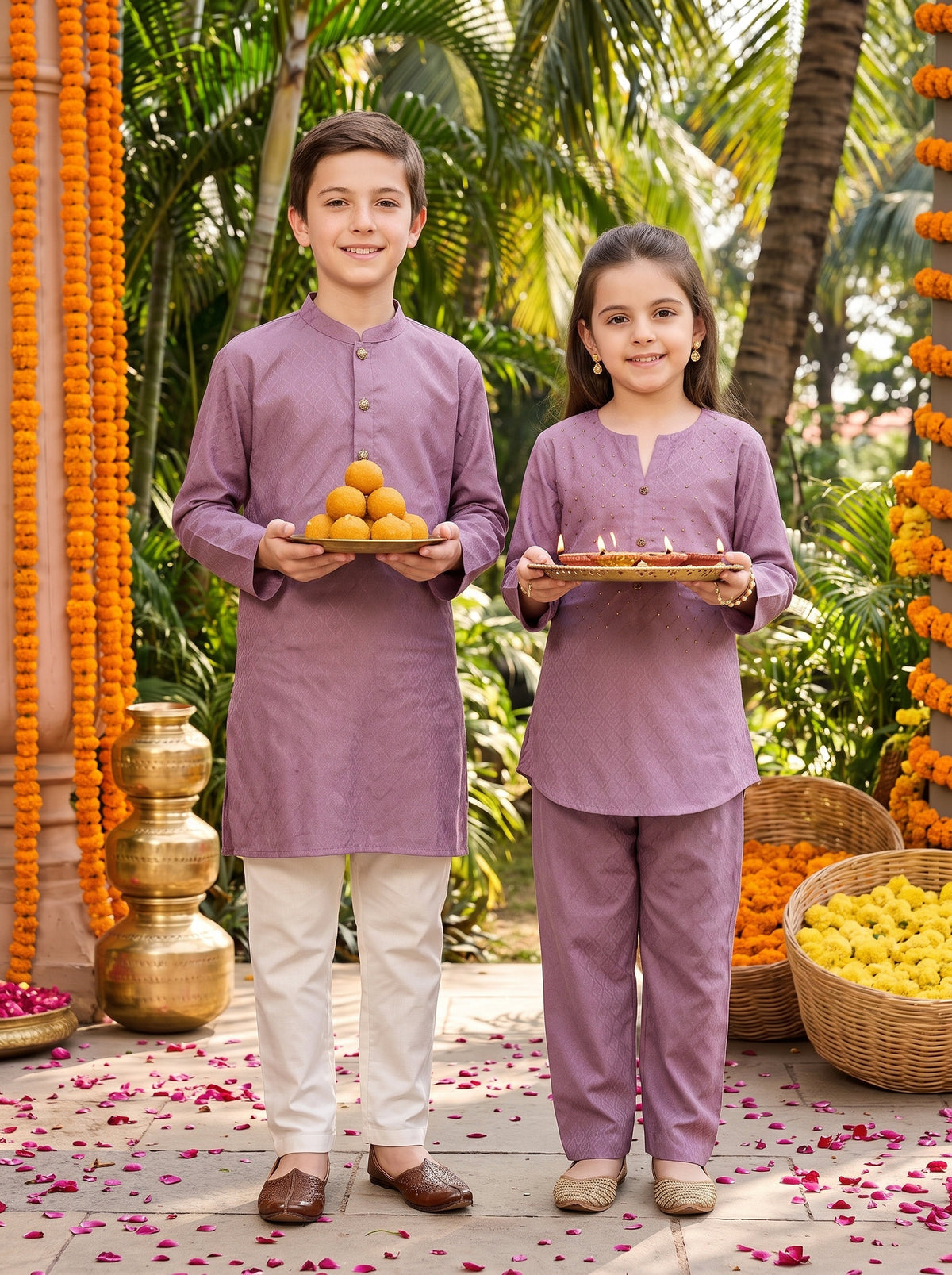Brother & Sister Matching Outfits – Cotton Ethnic Wear
