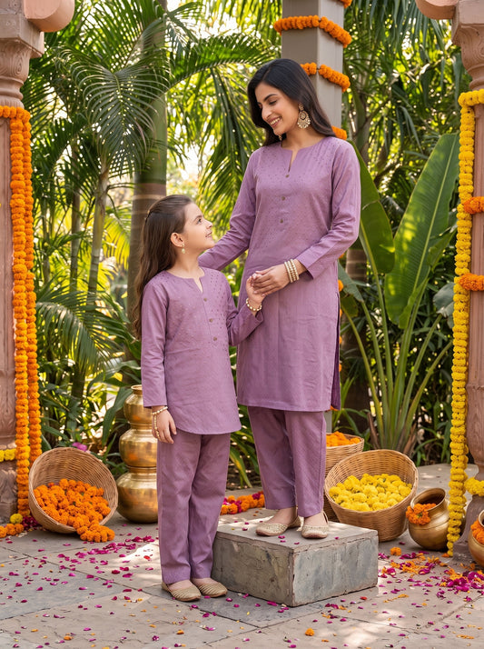 Mother & Daughter Matching Set – Cotton Ethnic Wear