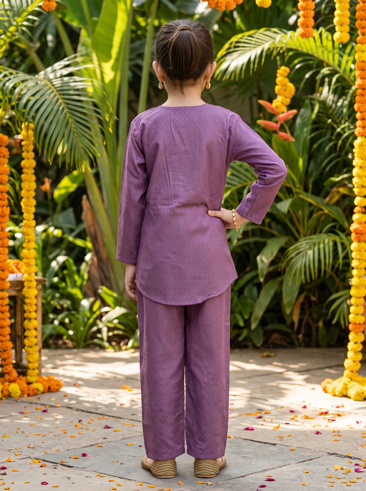Girl’s Cotton Kurta Set – Festive Wear